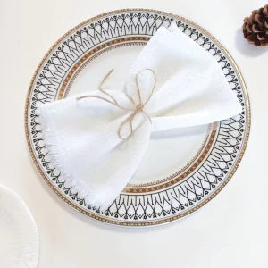 Cotton Linen Fringed Napkin Table Cloth Napkin Wedding Decoration Party Dinner Napkins
