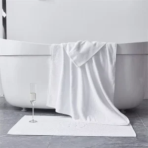 Cotton Luxury Customized Bathroom Jacquard Bath Mats Set for Hotel Spa