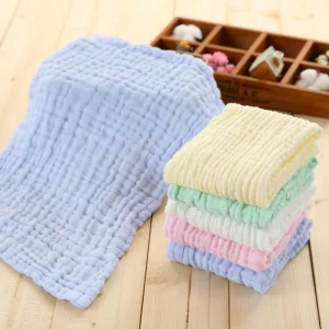 Cotton Muslin Washcloths Gauze Face Towel Reusable Soft Newborn Wipes 6 Layers Bath Shower Wash Cloth