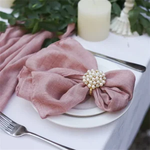 Cotton Napkin Reusable Wedding Decoration Party Christmas Table Decor Retro Cloth Napkins for Weddings Hotels & Party