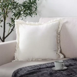 Cotton Pillow with Tassels Decorative Throw Pillow for Couch Sofa Bed and Outdoor