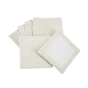 Cotton Placemats Set 6 Place Mats Waterproof Wipeable Heat Resistant Sturdy Rectangle Modern Kitchen Dining Table Mats Indoor