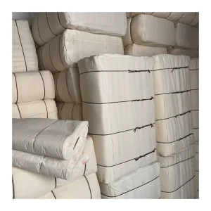 Cotton Plain Textile White/Bleach Grey Fabric Woven Cotton Voile Dacron Fabric for Garment or Bag