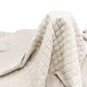 Cotton Polyester Blended Geometric Diamond Lattice Pattern Hoodie for Home Textile