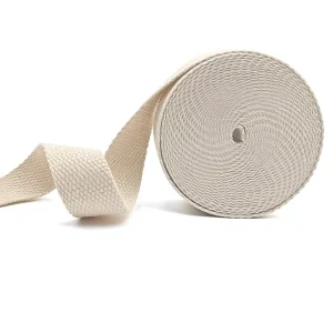 Cotton Polyester Coated Webbing Durable Soft Solid Color Sewing DIY Crafts Tote Handles Pet Collars Cloth Belts Home Decor