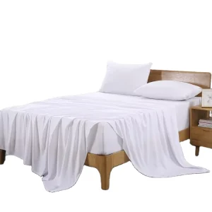 Cotton Polyester Microfiber Solid Printing Embroidery Custom Size Bed Sheet Bedding Set Hotel Anti Bacteria