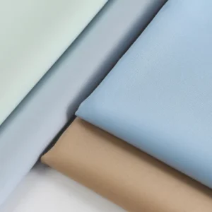 Cotton Polyester TC Fabric for Men Shirts Poplin Solid Color Plain Silky Cotton Stretch Poplin Fabric