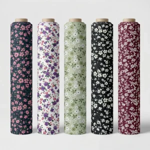 Cotton Poplin Material 40S Lightweight Eco friendly Breathable Soft Floral Custom Digital Print Cotton Poplin Fabric for Dress
