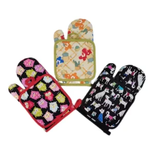 Cotton Pot Holders and Oven Mitts Heat Resistant Eco-Friendly Custom Sublimation Tea Towel