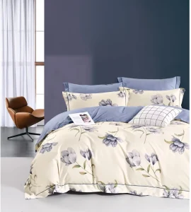 Cotton Printed Customized Size Duvet Cover Bed Sheet Sets Fitted Sheet Sets with Pillow case Shams
