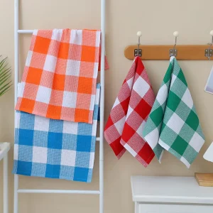 Cotton Printed Hand Towel Woven Tea Towel for Kitchen Tableware & Dry Bowl Better Absorbency Face Towel for Home Use