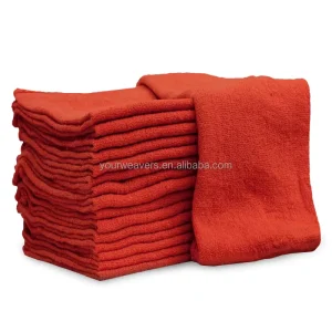 Cotton Red Shop Towels Pack of 150 Industrial Mechanic Cleaning Cloths Shop Rags for Shop Home Auto Garage