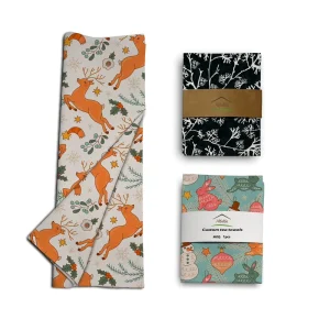 Cotton Reusable Square Kitchen Towels Highly Absorbent Quick-Dry Digital Print Floral Eco-Friendly Customizable