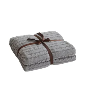 Cotton Small Twist Knit Blanket air Conditioning Covers Cable Throw