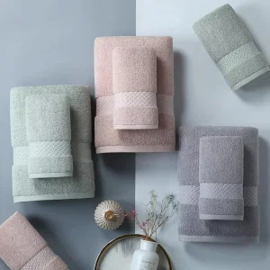 Cotton Towel Set Bath Towels Face Towels Washcloths for Kids Absorbent Soft Lint-Free Minimalist Light Luxury