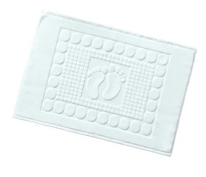 Cotton Tufted Soft & Absorbent Bath Mat Washable Quick Dry Shaggy Shower Mat Bathroom Mat White