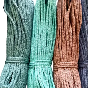 Cotton Twisted Cord Natural Macrame Cotton Cord Crochet Round Rope Wavy Pattern Serrated Cord