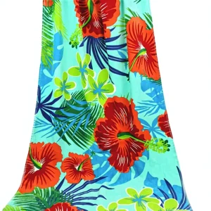 Cotton Velour Reusable Woven All Season Beach Towel Custom Printed