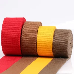 Cotton Webbing Custom 25 mm Thick Cotton Webbing High Quality Woven Cotton Webbing