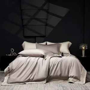 Cotton Wide Edge Corner Embroidery Four-piece Set Bed Sheets Pillowcases Duvet Cover Sets