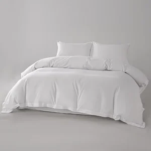 Cotton Woven Modern Hotel Sheet Set with Solid Pattern Customizable Size 40 count Fabric All Season Use