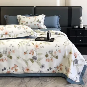 Cotton Woven Printed All Season Cooling Comforter Quilt Washable Bed Sheet Set Pillowcase Grade Quality Customizable for Home