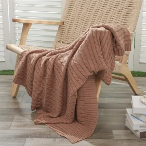 Couch Bed Lightweight Decorative Farmhouse Luxury Jacquard Knitted 100% Cotton OEKO TEX Certified Throw Blankets