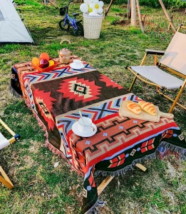 Cozy Bedding Customized Printed Jacquard Blanket Nordic National Characteristics 100% Polyester Medium Weight