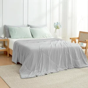 Cozy Bliss Cooling Summer Comforter Queen Size Breathable Soft Lightweight Silk Smooth Modern Skin Friendly