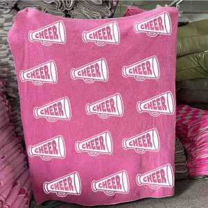 Cozy Cheerleader’s Throw Blanket Cheerleading Gift Ultra Soft Cheer Fleece