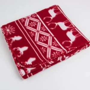 Cozy Christmas Fleece Throw Blankets Soft Lightweight Knitted Sofa Blanket Solid Pattern Customized Print for Bed Sofa