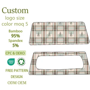 Cozy Holiday Cabin Fitted Flat Sheets Bamboo Fiber Cpc Oeko Grid Christmas Tree Fitted Sheet