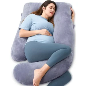 Cozy Pregnancy Pillow for Sleeping U Shaped Full Body Maternity Pillow Support for Back Legs HIPS for Pregnant Women