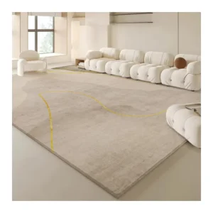 Cream Style Living Room Carpets Polyester Floor Mats Thickened Soft Living Room Rugs