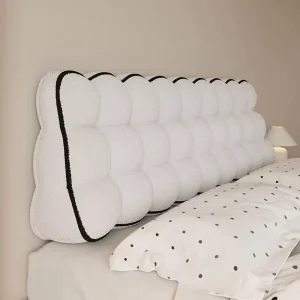 Cream Style Triangular Snow Ball Headboard Cushion Bed Rest Pillows Bedroom Soft Reading Bedding Set