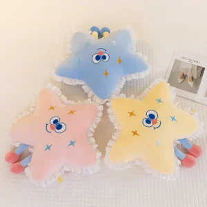 Creative Cute Lovely Star Plush Cushion Throw Plush Pillow Plush Cushion Cuddly Plush Toys for Girls
