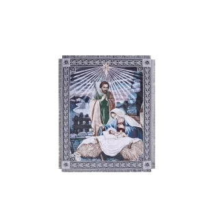 Creative Home Decoration Vintage Jesus Design Woven Cotton Tapestry Sofa Cover Christianity Printed Pattern