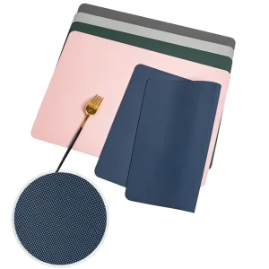 Creative Nordic-style Modern Minimalist square Leather Placemat Non-slip Bottom Water-oil-resistant Heat-insulating Western