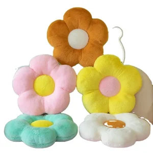 Creative Unisex Sunflower Plush Padded Throw Pillow Floral Seat Cushion Living Room Sofa Sunflower Plush Cushion
