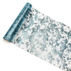 Crinkle Mesh Table Runner Artistic Distressed Netting for Wedding Tablescapes & Event Decor