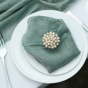 Crinkle Voile Fabric Pure Napkin Polyester Popular Restaurant Party Wedding Decorations Table Napkin