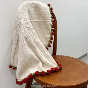 Crochet Rose Sunflower Blanket Flower Bouquet Floral Throw Carpet Bedspread Handmade Crochet Flower Bouquet Blanket