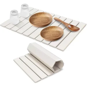 Cross Border Eco Friendly Square Diatomite Dish Drying Mat Foldable Multi Functional Absorbent Pad for Kitchen Bathroom