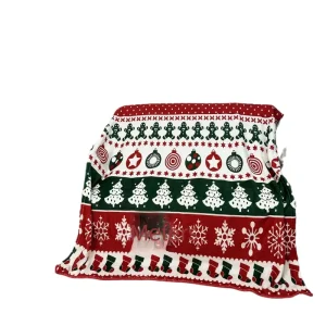Cross Border Foreign Trade Winter Flannel Sofa Blanket Tapestries Cover Single Sided Digital Printing Knitted Christmas Single