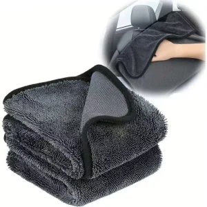 Cross Border Hot Selling Thickened Braided Polyester Woven Quick Dry Car Wiping Towel with High Water Absorption for Home Use