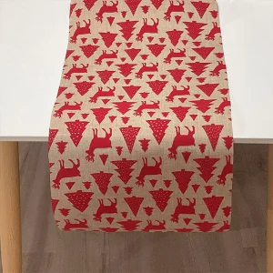 Cross Border Modern Polyester Table Runner Placemat Oilproof Christmas Holiday Decoration Home Events Woven Printed