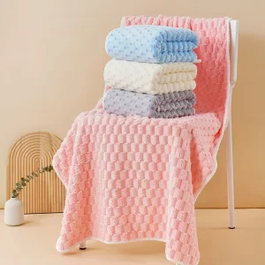 Cross Border Organic Coral Fleece Large Size Soft Padded Bath Beach Towel for Golf Use