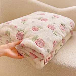Cross Border Snowflake Velvet Blanket Winter Thickened Fleece Lined Bed Sheet Office Nap Leisure Sofa Cover Small Cover Blanket