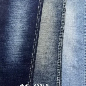Cross Slub Woven Denim Fabric High Cotton Soft Handfeeling Blue Color Shrink Resistant Medium Weight Men Women Boys Girls Pants