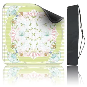 Cross border American style Mahjong Table Mat Non slip Natural Rubber Pad Quiet Absorbent Stock Color Block Design